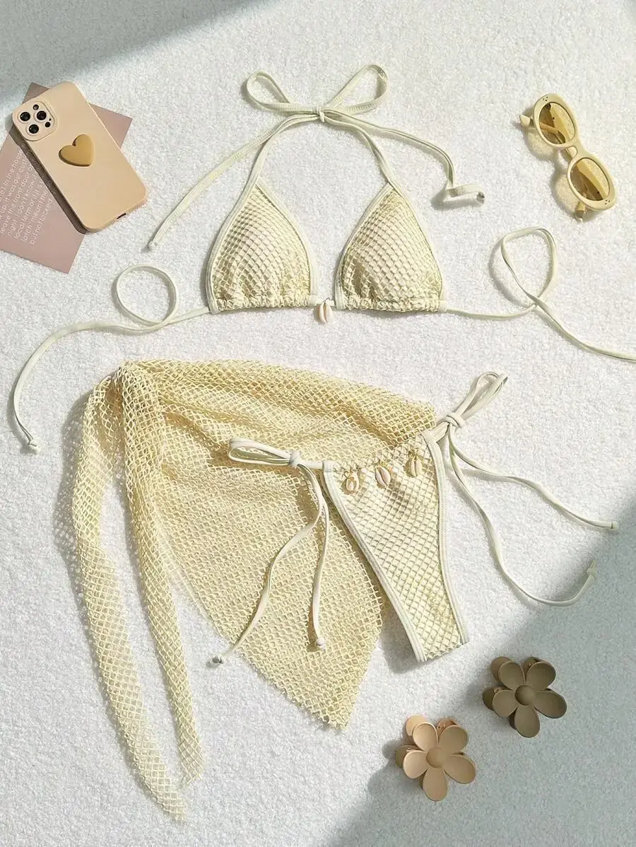 Thumbnail: 2026 Sexy Bikinis Female Swimsuits Women's Three-Piece Swimwear Beach Swim Wear 