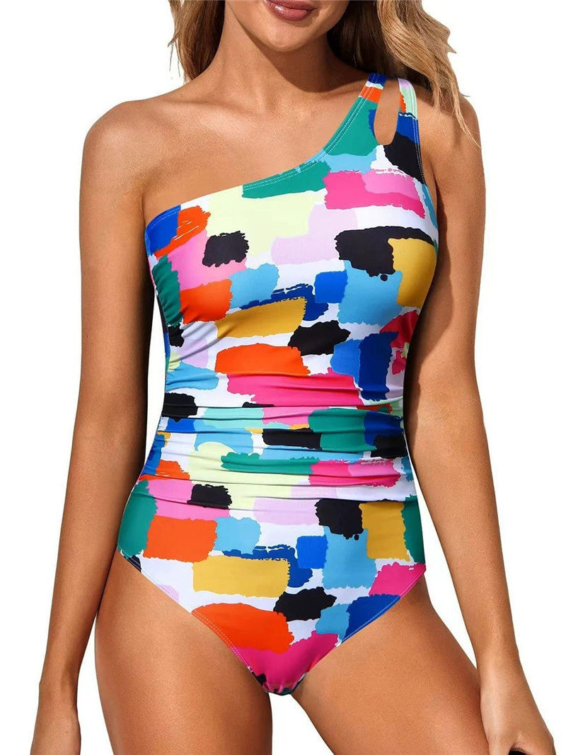 Thumbnail: 2026 S-XL Shiny Swimwear Women Beach One Piece Swimsuit Mujer Trikini Maio Biqui