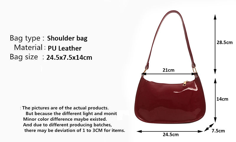 Thumbnail: Women's PU Leather Handbag Versatile Fashion Solid Color Cherry Pendant Shoulder