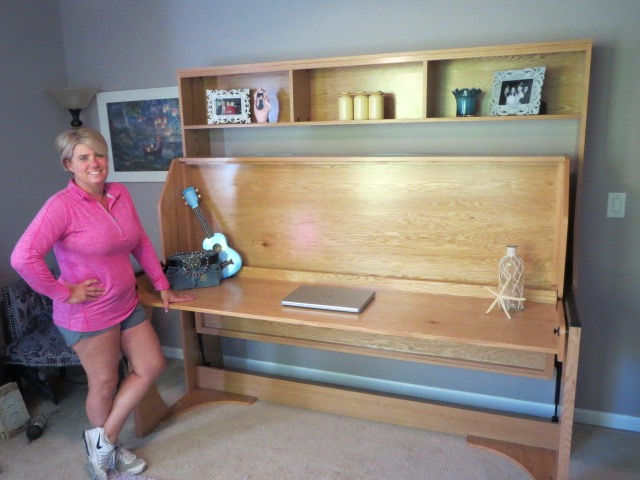 Desk bed add space to residence hall rooms