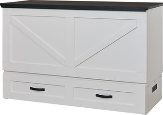 Barn Cabinet Bed white finish