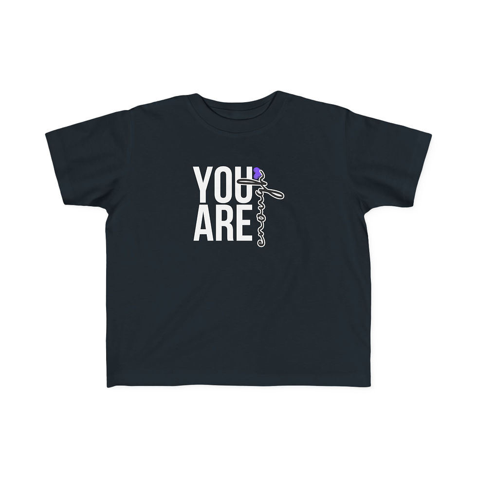 Thumbnail: You Are Enough Toddler Tee — Positive Affirmation Kids T‑Shirt