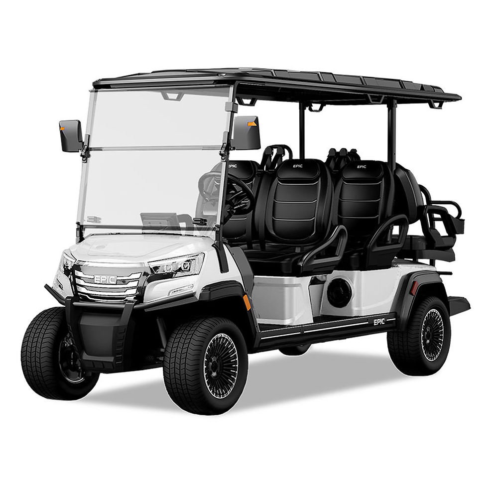 White D5 Maverick 4 six-seater golf cart