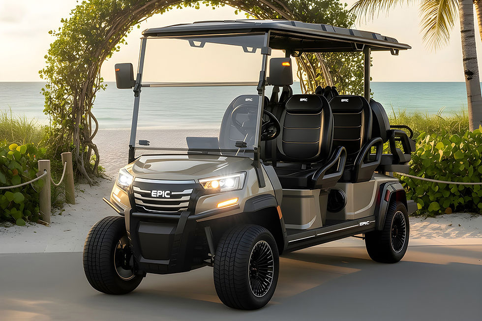 Thumbnail: D5 Maverick 4 golf cart on beach path under archway