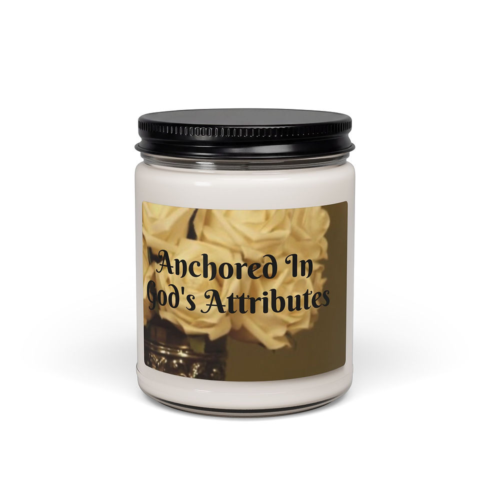 Thumbnail: Anchored In God's Attributes Scented Soy Candle — 9 oz Inspirational Gift
