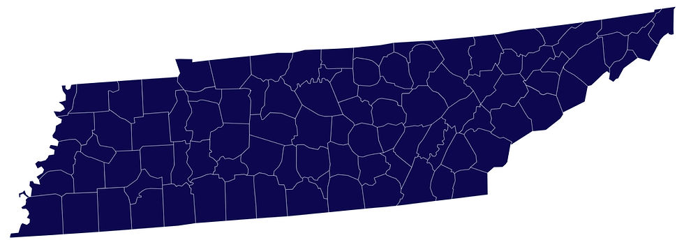 Tennessee county map