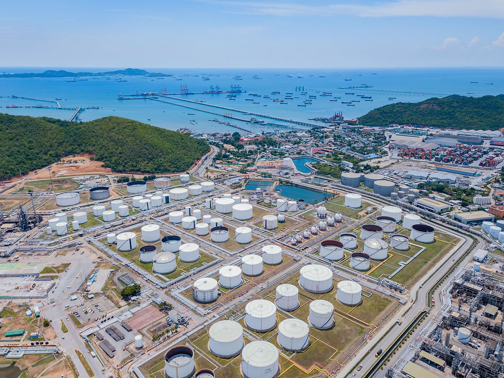 Oil Refinery aerial photograph