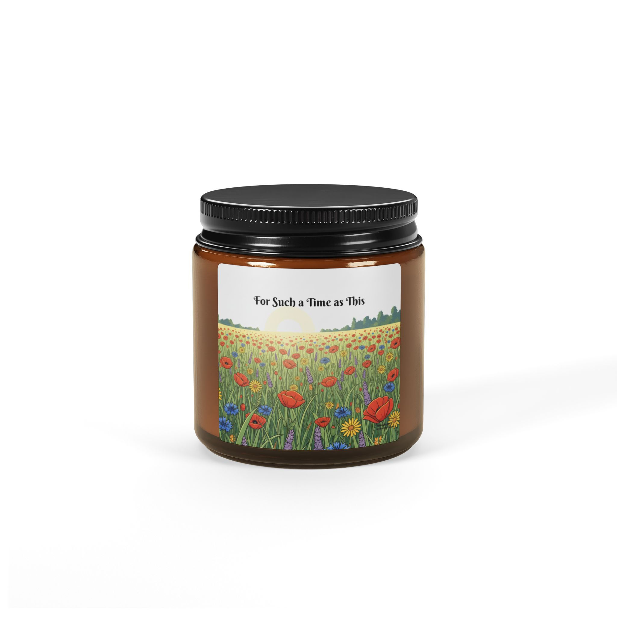 Soy Candle — 'For Such a Time as This' Wildflower Amber Jar