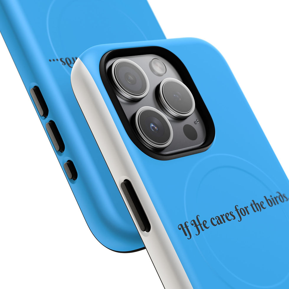 Thumbnail: Birds On A Wire Magnetic Phone Case — 'If He cares for the birds...' 