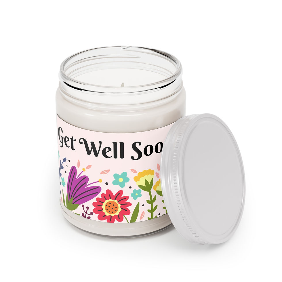 Thumbnail: Get Well Soon Floral Soy Candle — 9oz Scented Jar