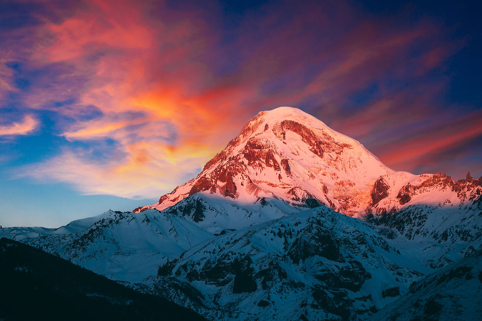 Mountain covered in snow