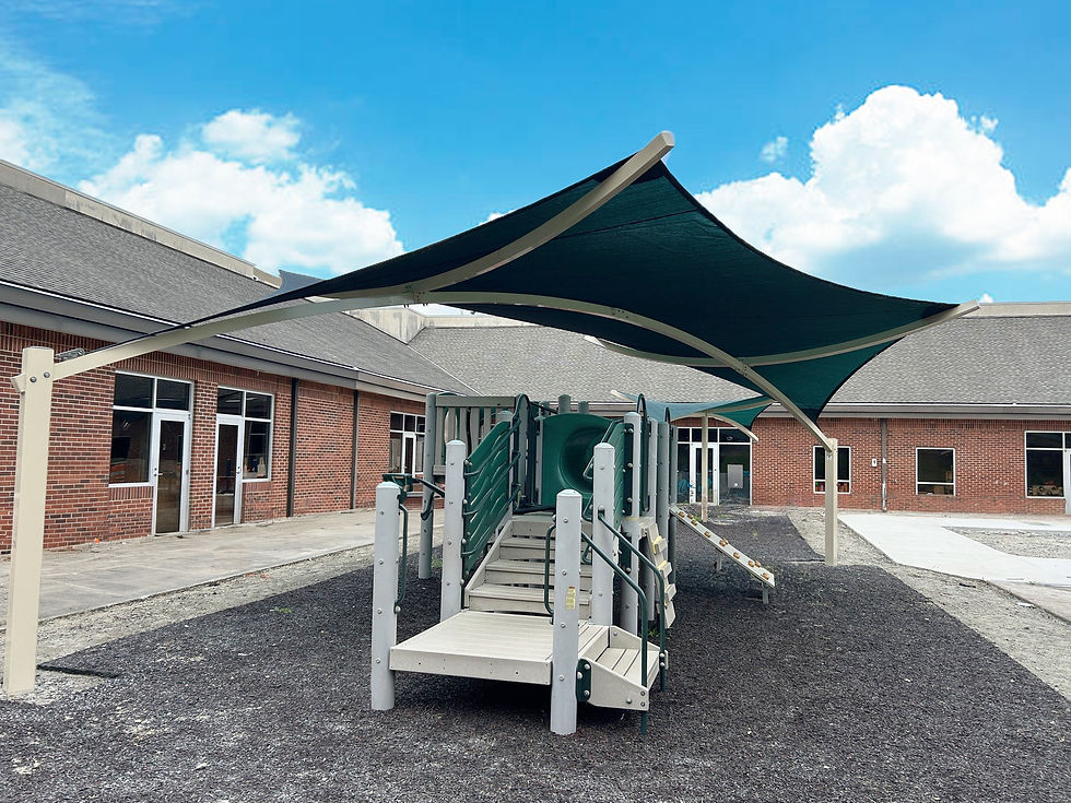 Canvas Shade Overhanging Playground