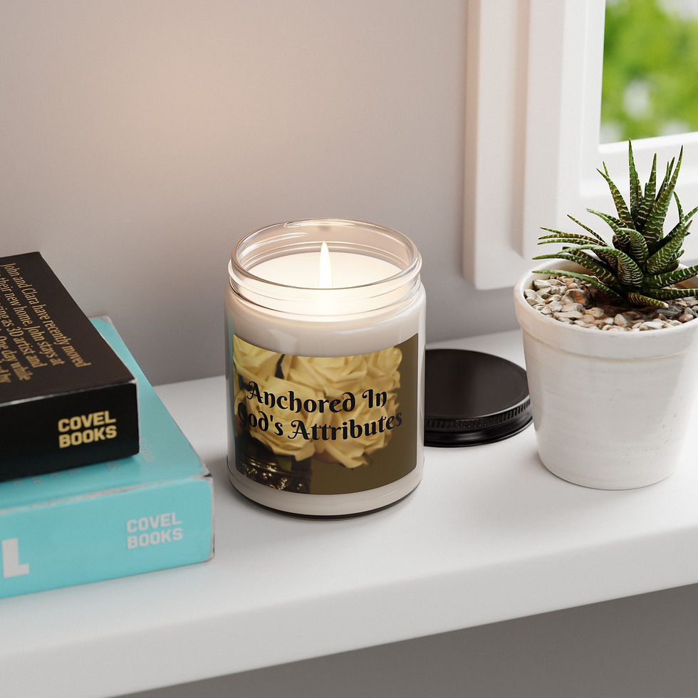 Thumbnail: Anchored In God's Attributes Scented Soy Candle — 9 oz Inspirational Gift