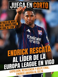 Endrick rescata al Lyon en Vigo - Europa League.