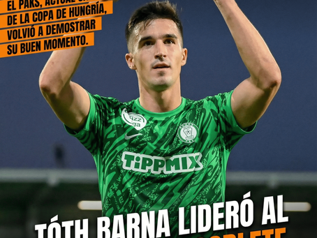 Tóth Barna lideró al Paks con un doblete ante un Nyíregyháza que volvió a caer.