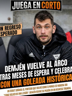 Demjén vuelve al arco tras meses de espera y celebra con una goleada histórica.
