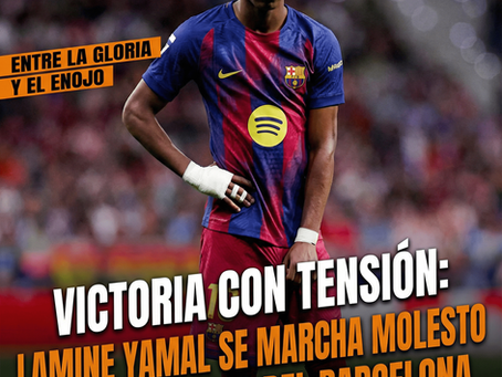 Victoria con tensión: Lamine Yamal se marcha molesto pese al triunfo del Barcelona.
