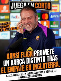 Barcelona rescata un empate agónico ante Newcastle con penal de Lamine Yamal.