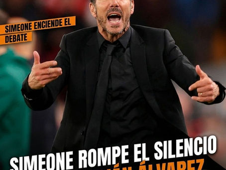 Simeone rompe el silencio sobre Julián Álvarez: “Ya es lo bastante grande para decidir su futuro”.