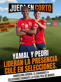 Yamal, Pedri y compañía lideran la presencia culé en selecciones.