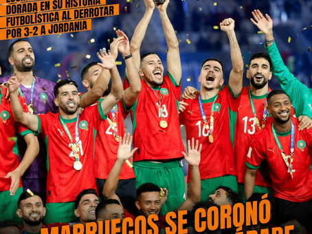 Marruecos se coronó campeón de la Copa Árabe tras imponerse por 3-2 a Jordania.