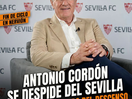 Antonio Cordón se despide del Sevilla tras salvar al equipo del descenso.