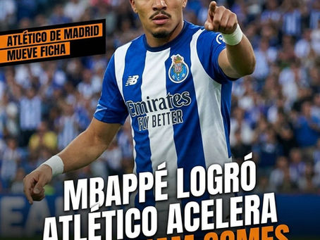 Atlético acelera por William Gomes: Simeone ya tiene nuevo objetivo para revolucionar el ataque.