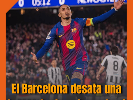 El Barcelona desata una tormenta de goles en el Camp Nou ante el Newcastle.
