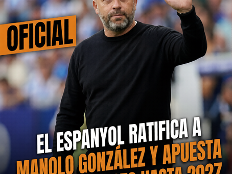 El Espanyol ratifica a Manolo González y apuesta por su proyecto hasta 2027.