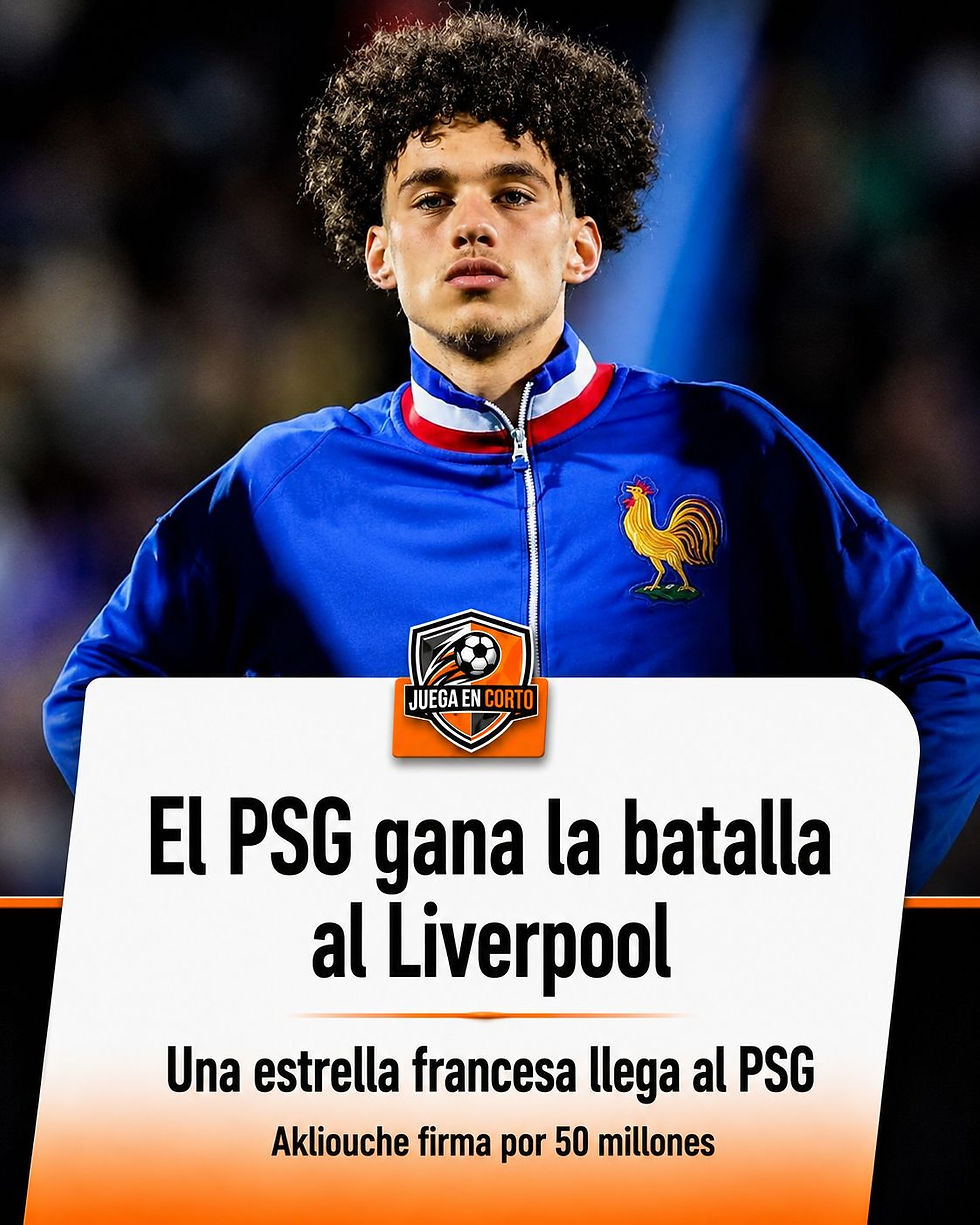Una estrella francesa llega al PSG: Akliouche firma por 50 millones.