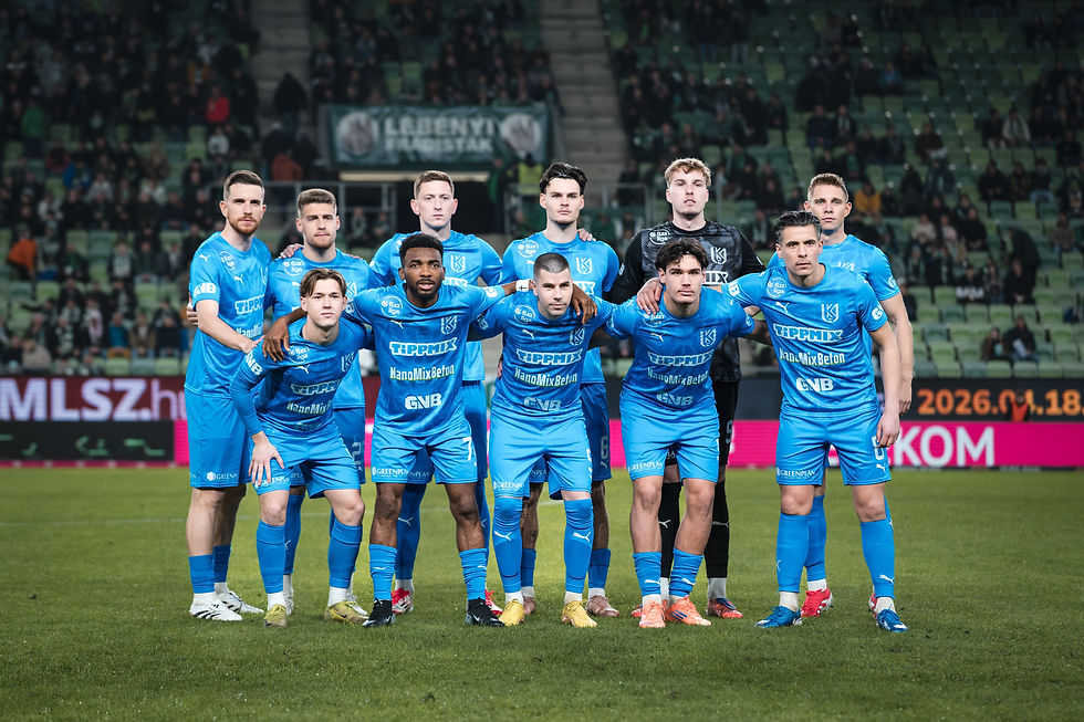 Alineación titular del Kazincbarcika para el partido contra el Ferencváros TC. Foto: (Javier Zambrano).