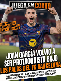 Joan García volvió a ser protagonista bajo los palos del FC Barcelona.