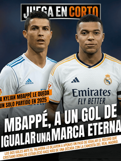 Mbappé, a un gol de igualar una marca eterna en el Real Madrid.