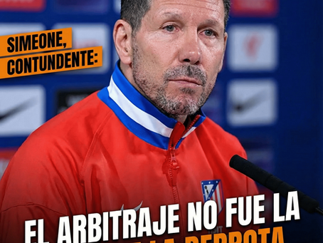 Simeone, contundente: el arbitraje no fue la causa de la derrota.