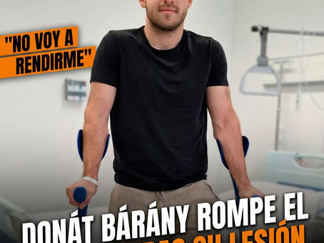 Donát Bárány rompe el silencio tras su lesión: “Quiero regresar más fuerte que nunca”
