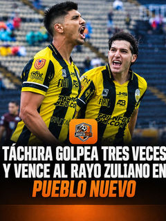 Táchira golpea tres veces y vence al Rayo Zuliano en Pueblo Nuevo.