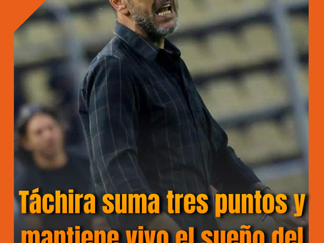 Táchira suma tres puntos y mantiene vivo el sueño del liderato.