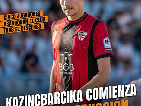 Kazincbarcika comienza la reconstrucción: cinco jugadores abandonan el club tras el descenso.