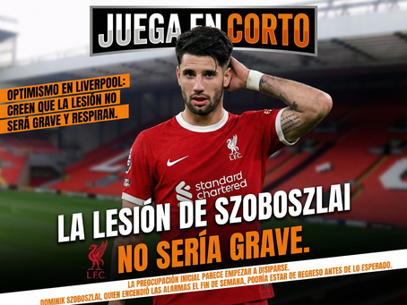 Optimismo en Liverpool: la lesión de Szoboszlai no sería grave.