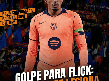 Un frenazo inesperado: Raphinha se lesiona y obliga a Flick a recomponer el ataque.