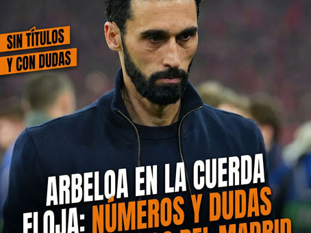 Arbeloa en la cuerda floja: números y dudas en el banquillo del Madrid.