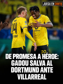 De promesa a héroe: Gadou salva al Dortmund ante Villarreal.