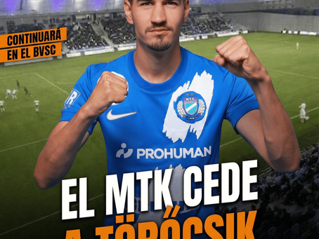 Péter Törőcsik cambia de escenario: del MTK a la NB II para sumar minutos.