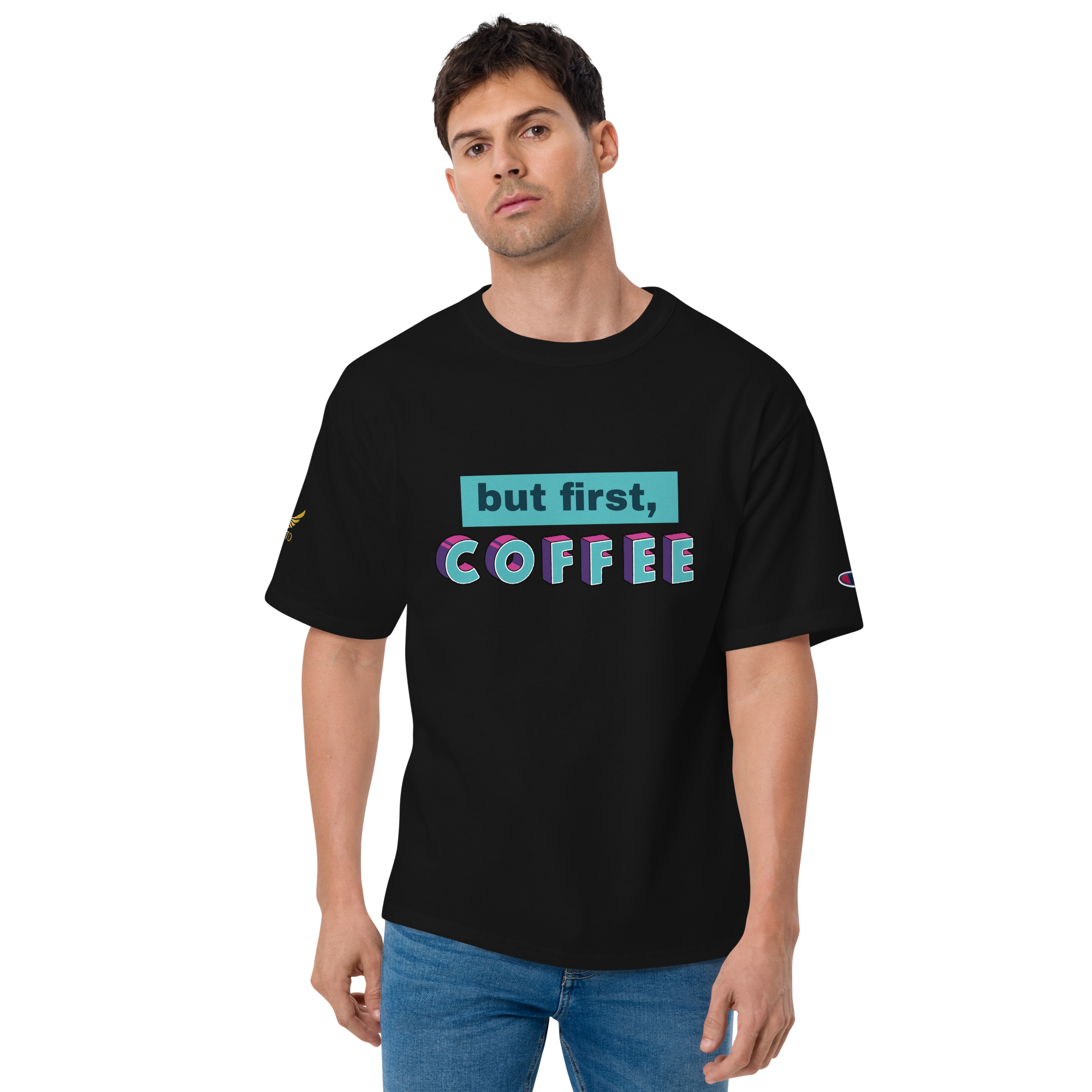 Men's Champion T-Shirt - Wear This at Coffee Time