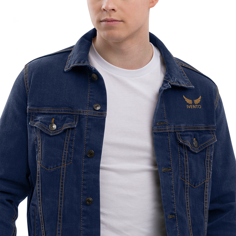 Thumbnail: Unisex denim jacket - With a Belive of Environment Thinker