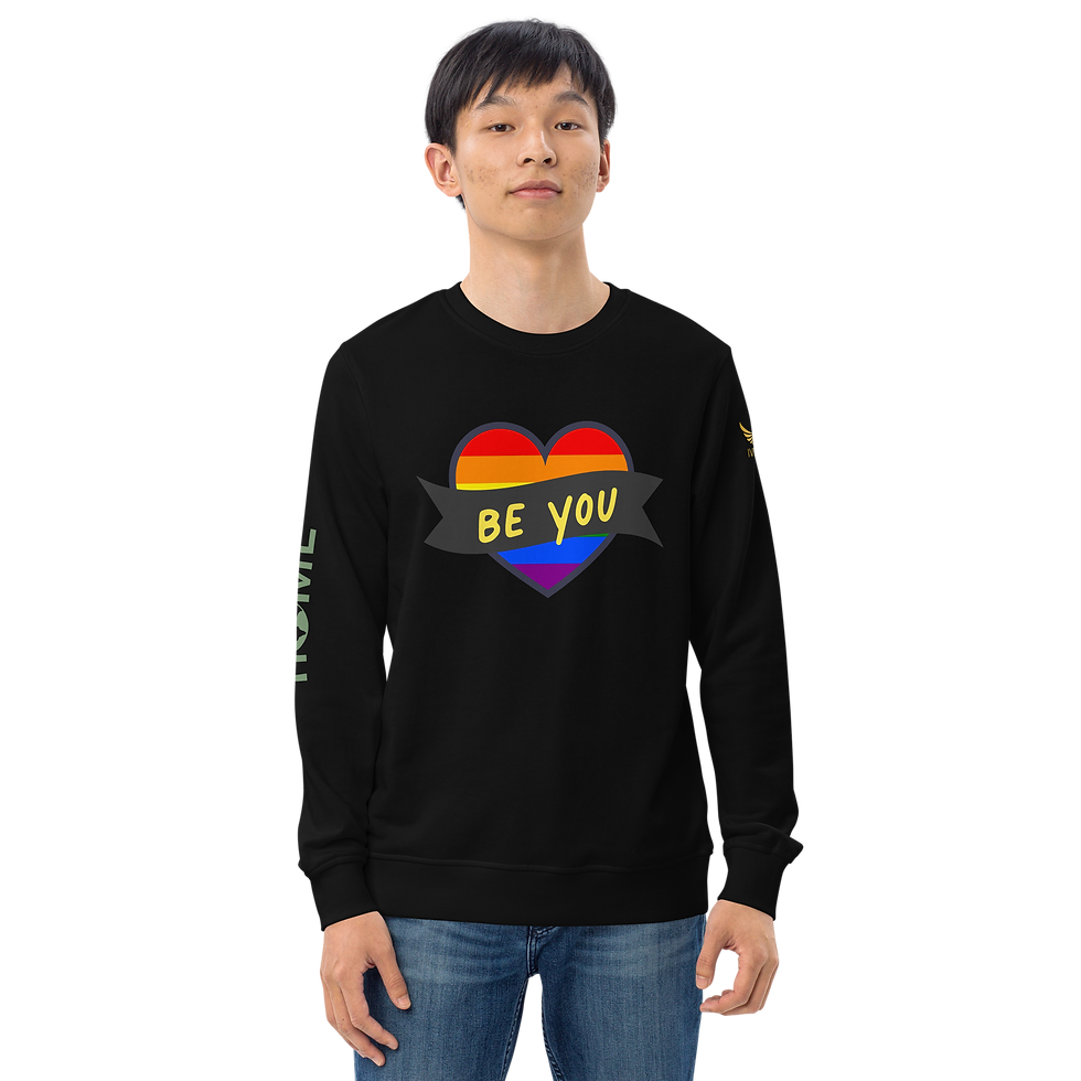 Thumbnail: Unisex organic sweatshirt - With A Loving Print On It