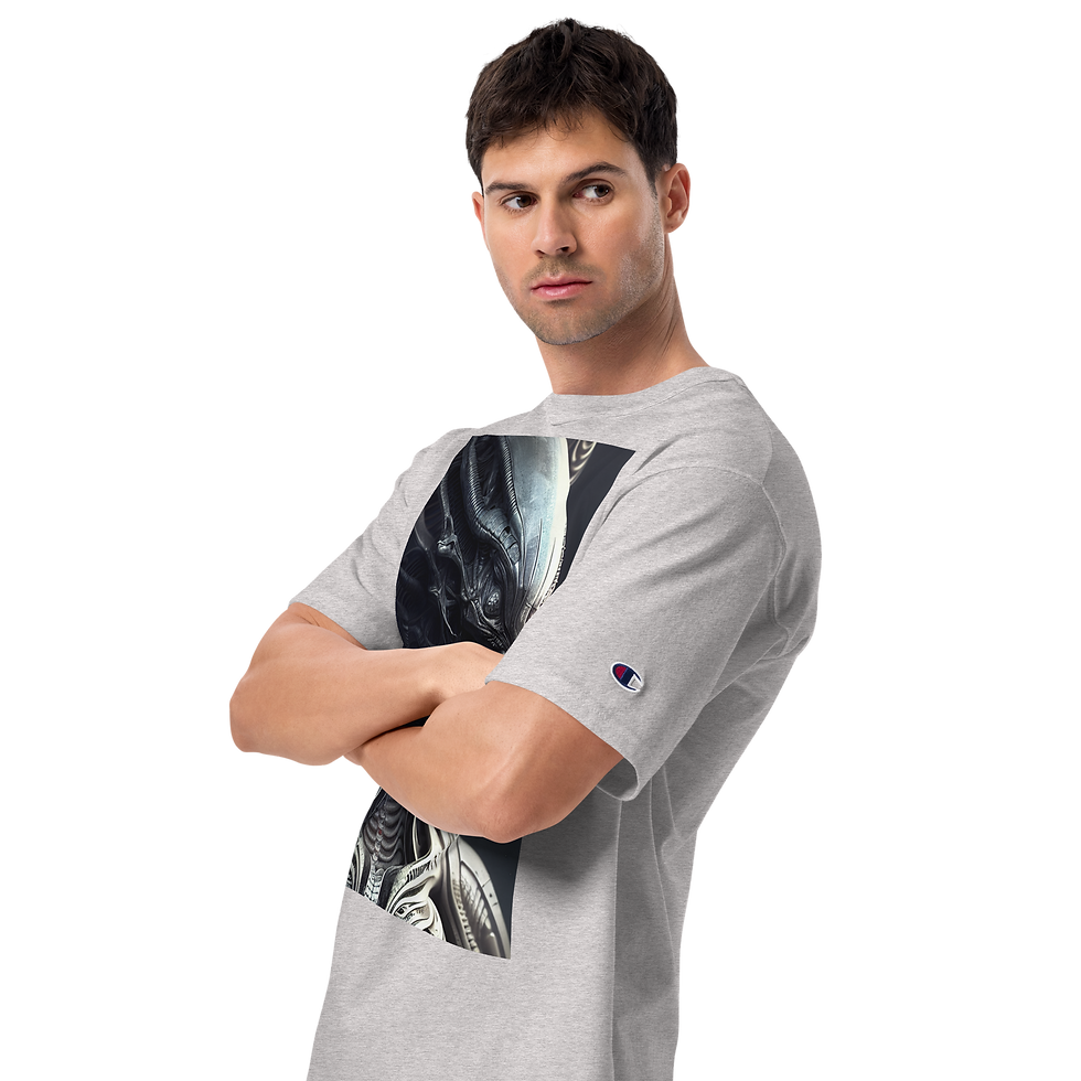 Thumbnail: Men's Champion T-Shirt - With A Cool Looking Alien