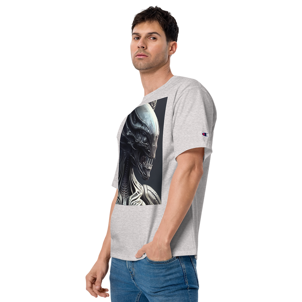 Thumbnail: Men's Champion T-Shirt - With A Cool Looking Alien