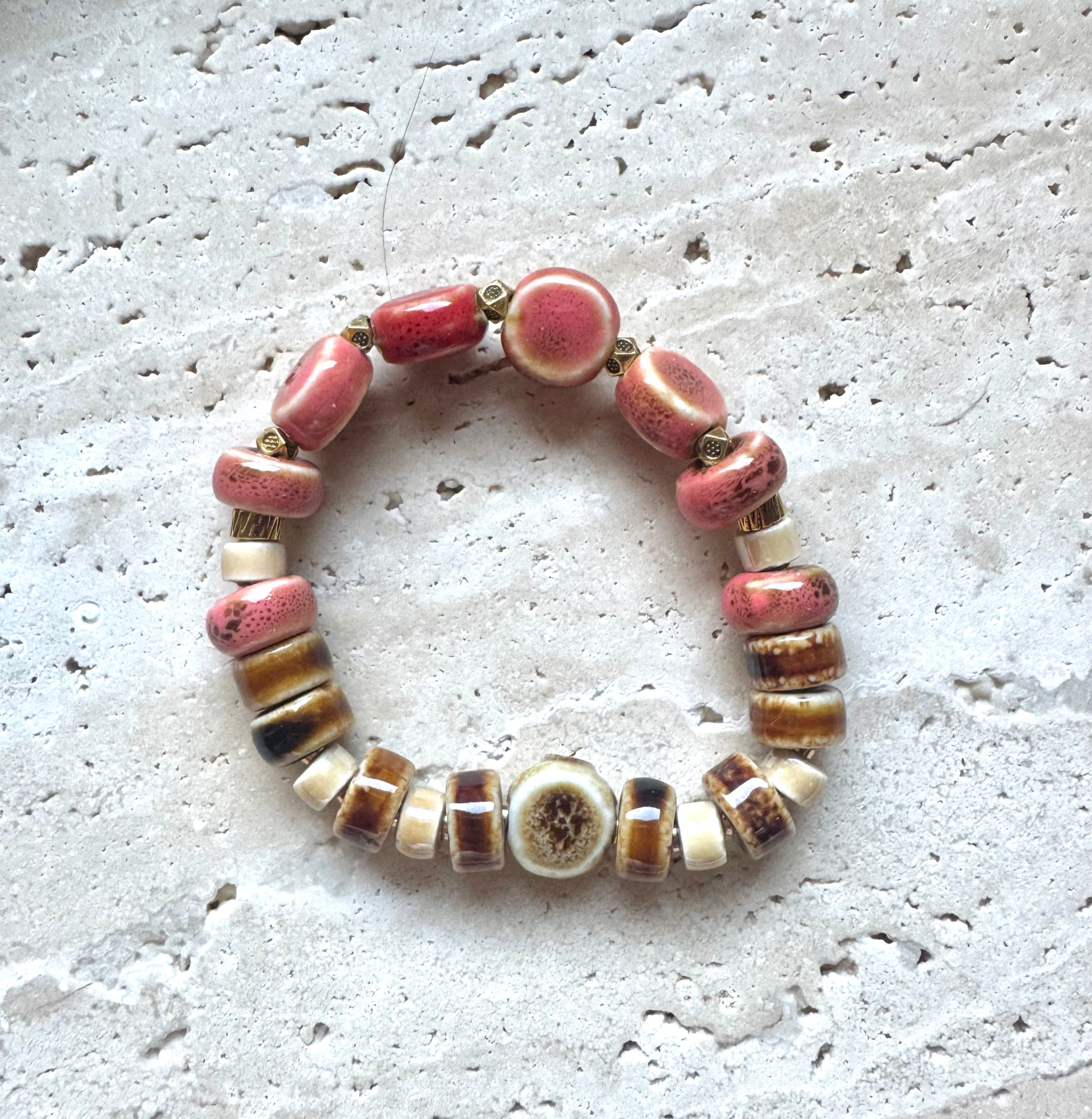 Bracelet Café et Tarocco en terre