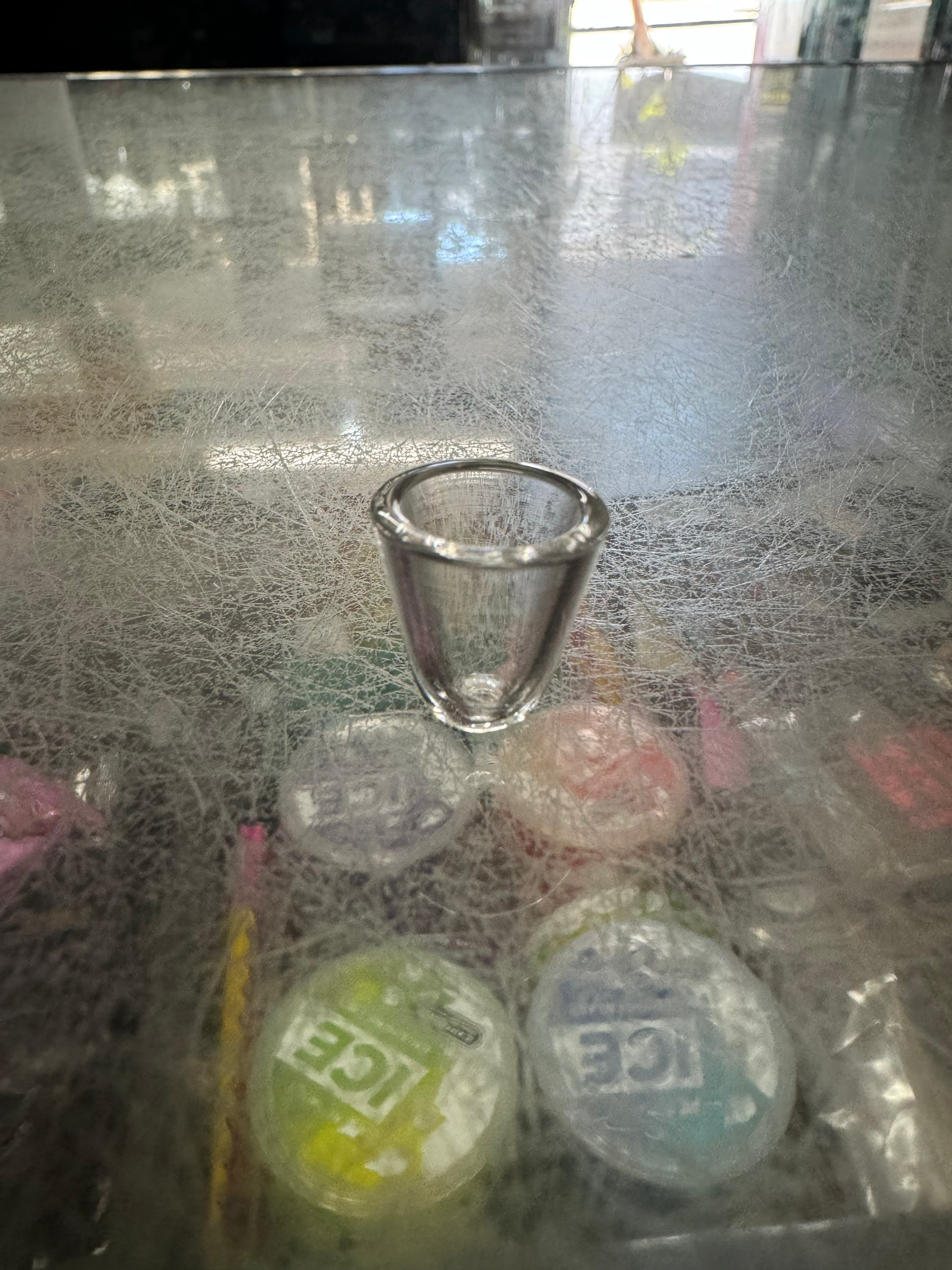 Small Glass cone piece for metal stems